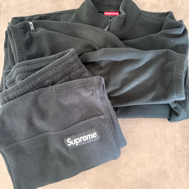 슈프림 폴라텍 팬츠 블랙M