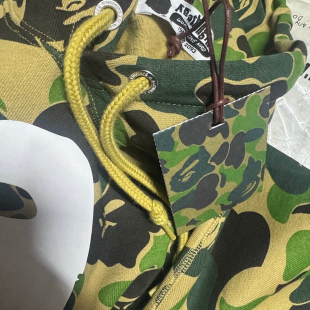 베이프 119 ABC 카모 바이 베이싱 에이프 풀오버 후드 그린