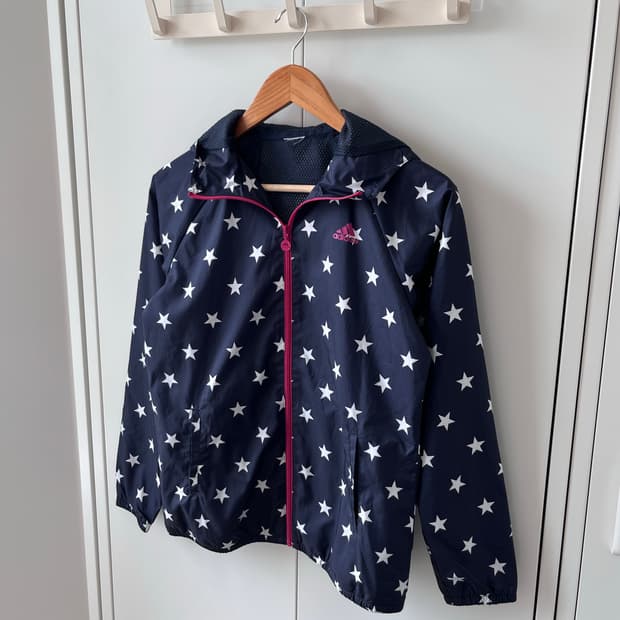 (Rare) Adidas 아디다스 네이비핑크 별 바람막이 대장