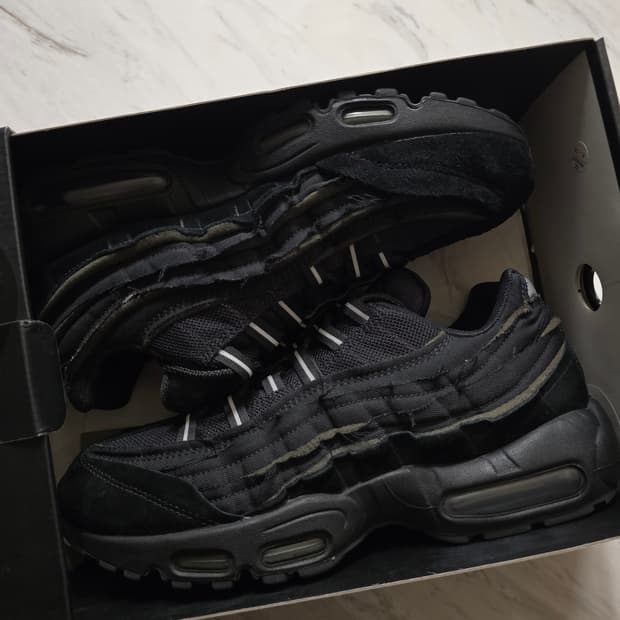 나이키 x 꼼데가르송 옴므 CDG 에어맥스 95 블랙
