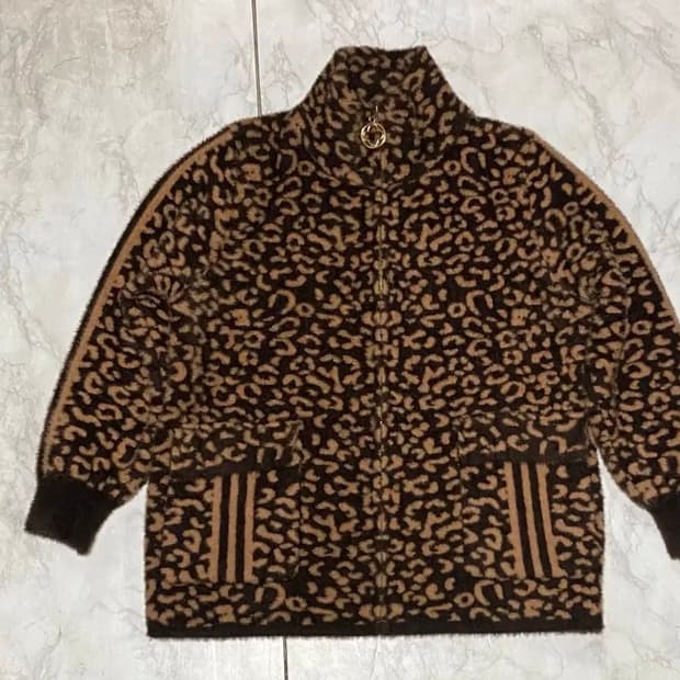 여성 퍼 자켓 후리스 자켓 여성 95 레오파드 히피 표범 무늬