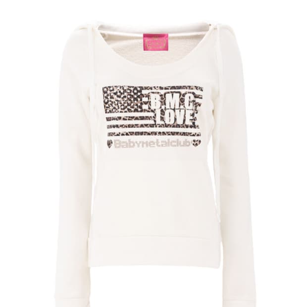 베이비메탈클럽 BMC♥LOVE hoodie 후드티 아이보리