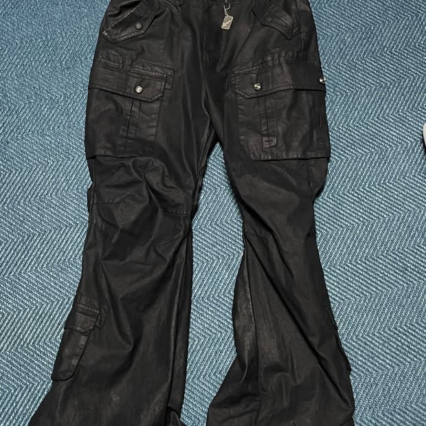 [2] POG.service 포그서비스 플레어 팬츠 코팅데님