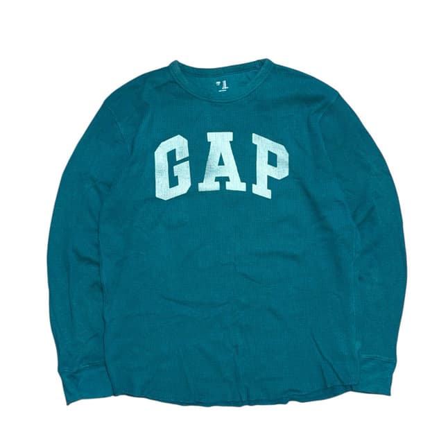 gap 갭 빅로고 빈티지 와플 롱슬리브