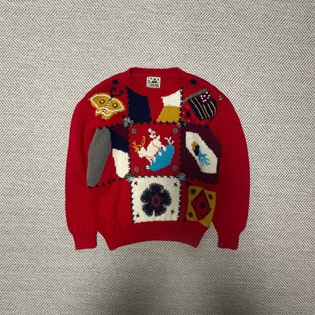 VINTAGE wool 100% knit sweater