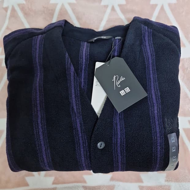 [새상품 M] JP 유니클로 니들스 콜라보 유니들스 플리스 가디건 블랙