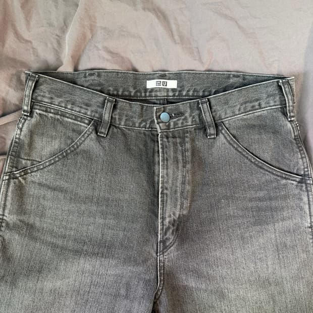 유니클로 흑청 데님 