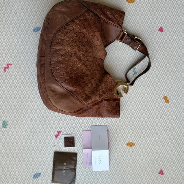 구찌 브라운 숄더백