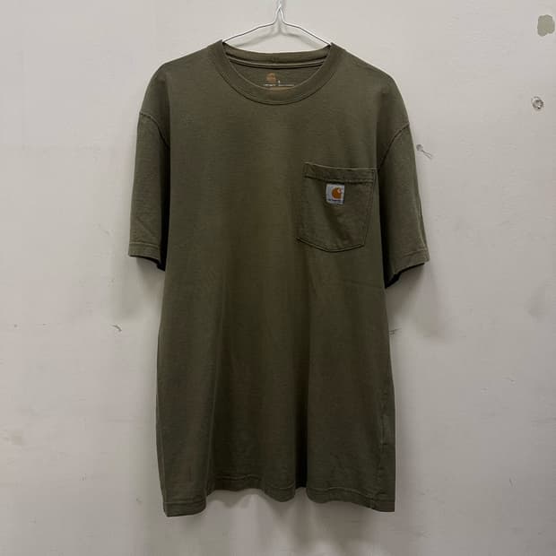 칼하트 올리브 카키 포켓 반팔
