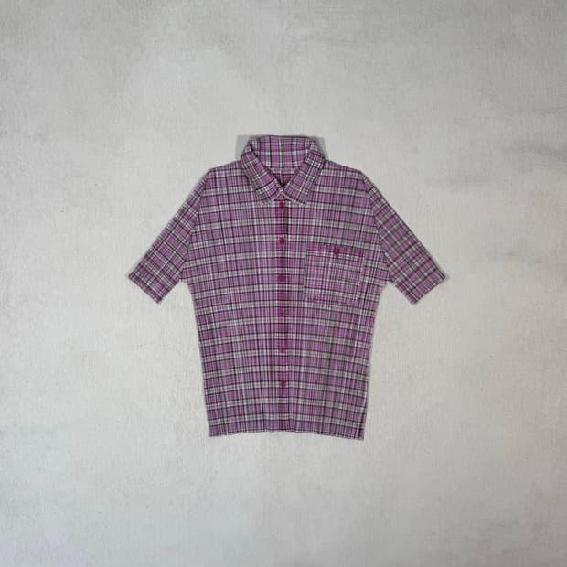 Check Pleated Pullover Sleeveless Shirt