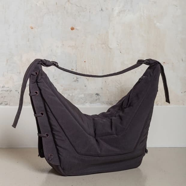 Lemaire 소프트 게임백 라지 블랙