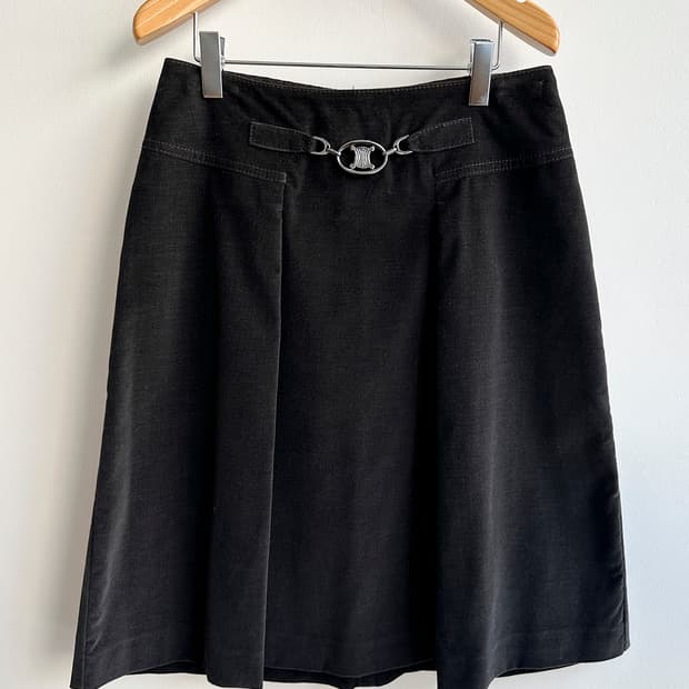 CELINE PENDANT CORDUROY MID SKIRT