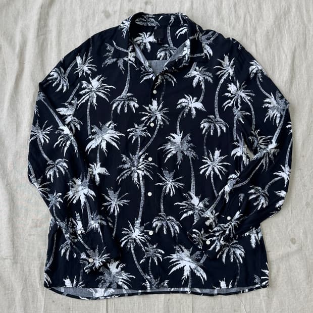H&M 생로랑맛 야자수 비스코스 셔츠 XL
