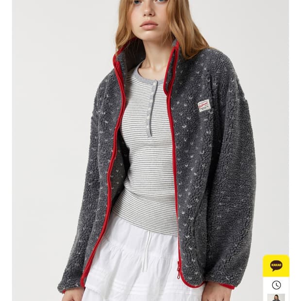 후아유 플리스 자켓 Dot Pattern Fleece Jacket