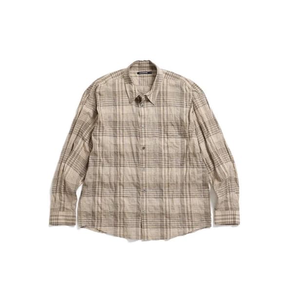해칭룸 셔츠 Classic shit Multi Check Beige M