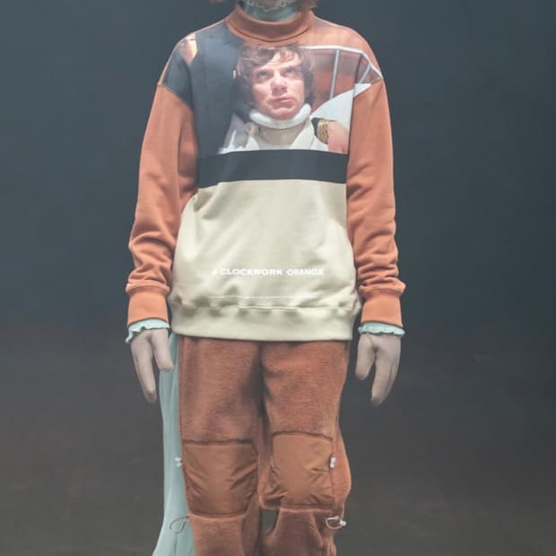 언더커버 19aw 시계태엽 오렌지 스웻 셋업