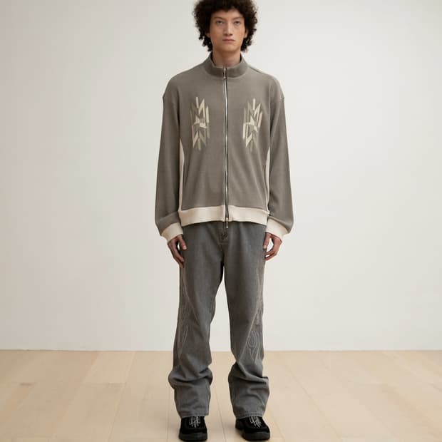 웨스켄 AZTEC SYMBOL PRINTED WAFFLE ZIP-UP