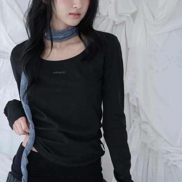 미레코 BASIC LOGO T BLACK