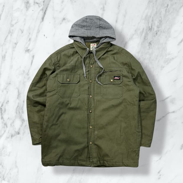 디키즈 투포켓 카키 레이어드 워크자켓 L