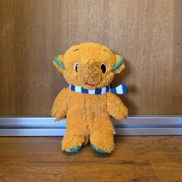 [サトちゃん Satochan] Blue Stripe Scarf Plush