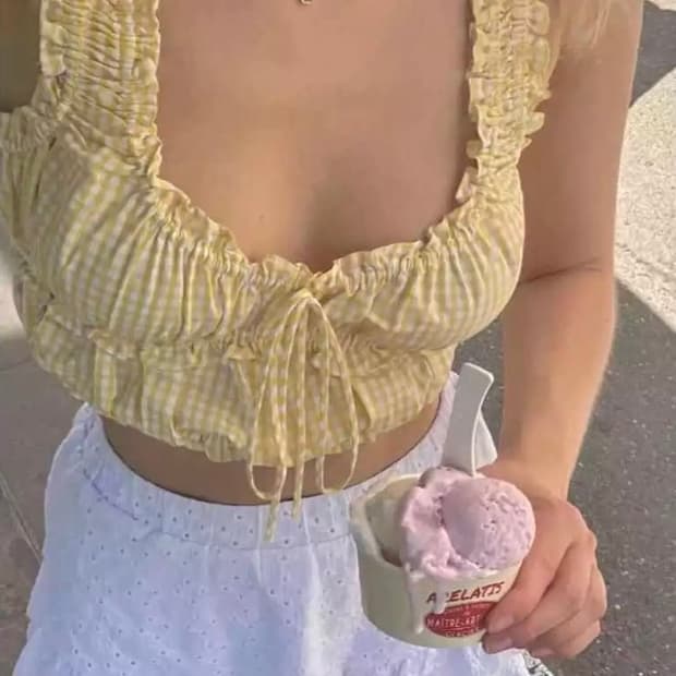 ZARA 자라 깅엄 체크 탑, 깅엄 체크 크롭 탑, 자라 체크 나시