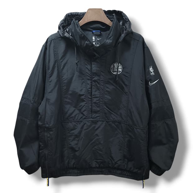 [XL] 나이키 블랙 NBA 골든스테이트 워리어스 바람막이 후디 아노락