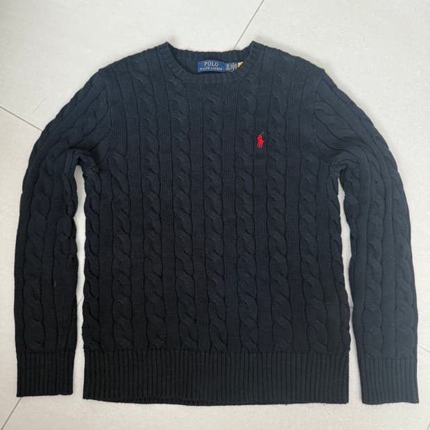 폴로 랄프로렌 꽈배기 니트 네이비