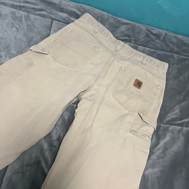 칼하트 싱글니 카펜터팬츠 베이지