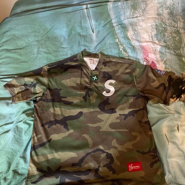 [XL] 슈프림 베이스볼 헨리 카모(FW24) 