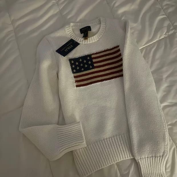 새상품 폴로랄프로렌 성조기니트 폴로걸즈 