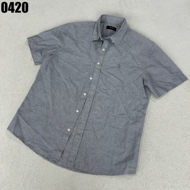 HAZZYS 헤지스 그레이 반팔 셔츠 XL