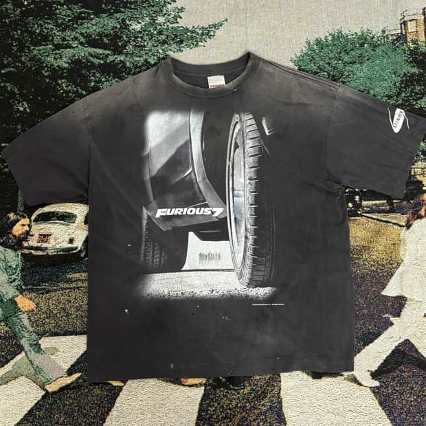 세인트 미카엘 x 분노의 질주 퓨리어스 7 숏슬리브 티셔츠 블랙