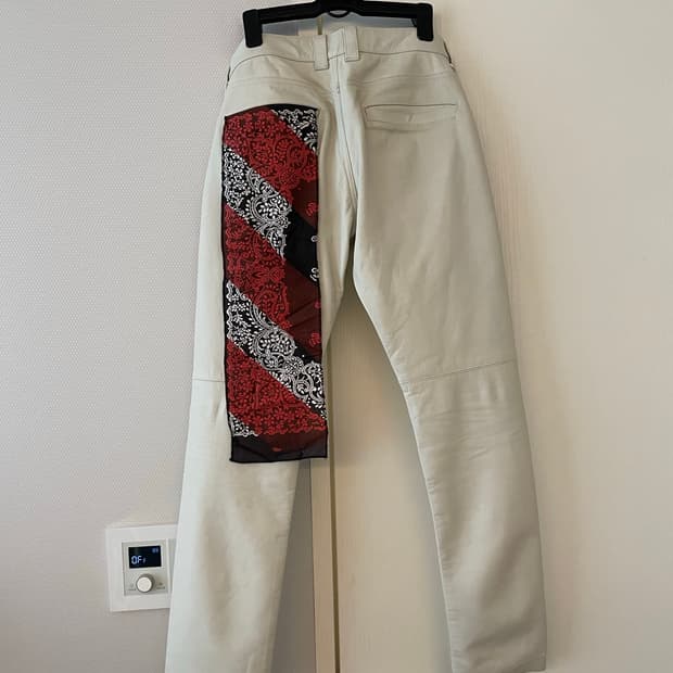 Blackmeans Flagstuff White Leather Pants