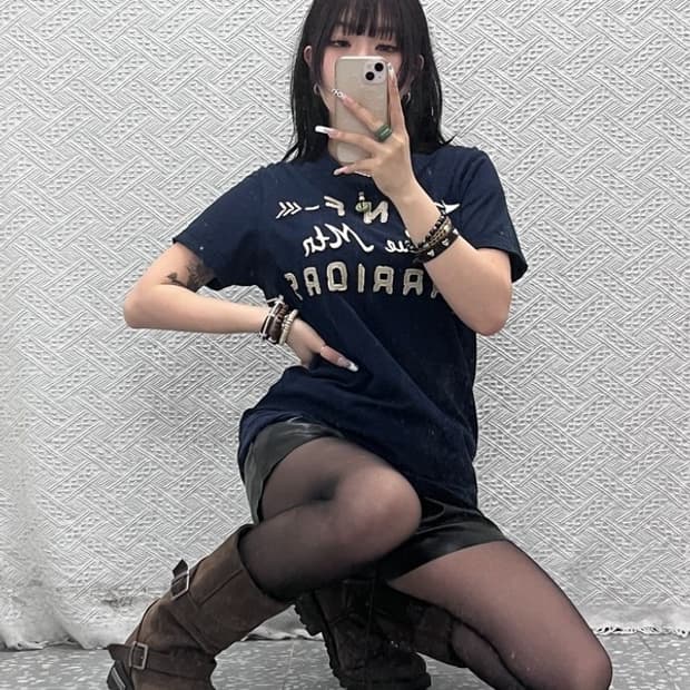 아베크롬비 빈티지 레트로 데미지로고 반팔티 L C11106