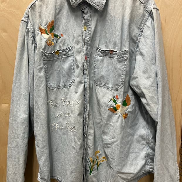 휴먼메이드 샴브레이 셔츠 xxl팝니다