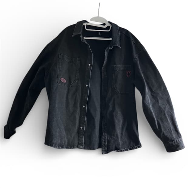 H&M 블랙 데님 자켓