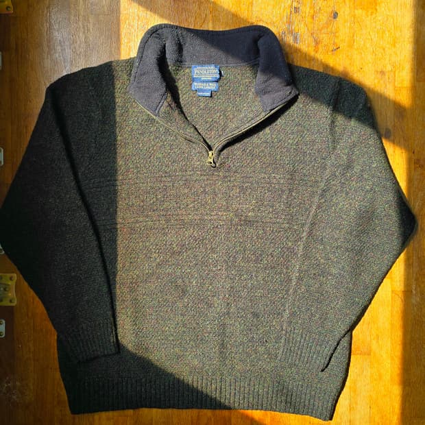 PENDLETON 펜들턴 셔틀랜드 울 쿼터 집업 니트
