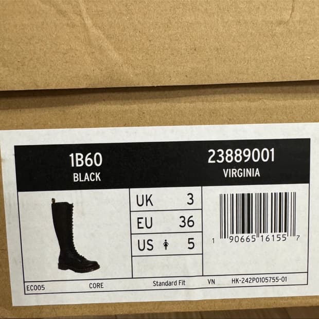 닥터마틴 1B60 블랙 롱부츠 UK3