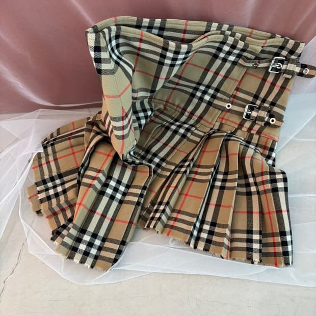 Vintage Burberry Wool Wrap Skirt