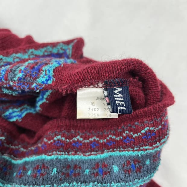 Vintage 아즈텍패턴 니트 후디