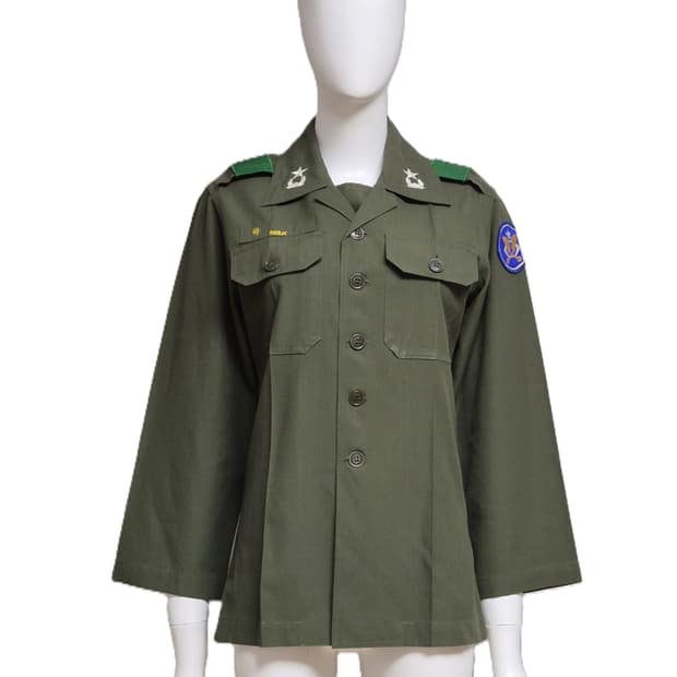 육군 구형 육군중앙경리단 준장 민무늬 전투복 상의 자켓 (XXS)