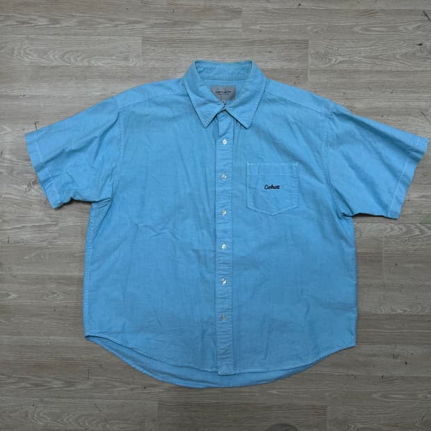 칼하트 WIP 포켓 메디슨 반팔 셔츠 [블루] M/95
