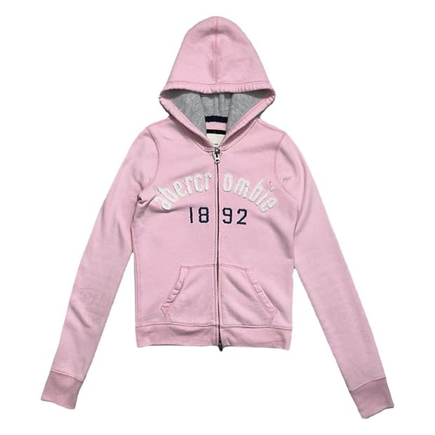 ABERCROMBIE Y2K 스타일 후드집업 핑크 L