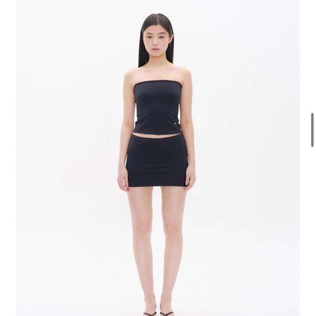 유희 youhee basic mini skirt black