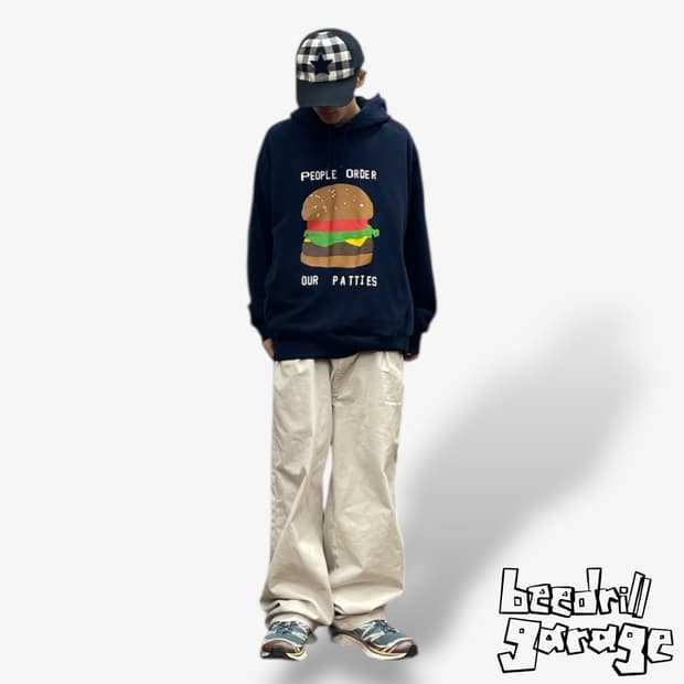 유니클로 스폰지밥 cpfm 햄버거 후드티