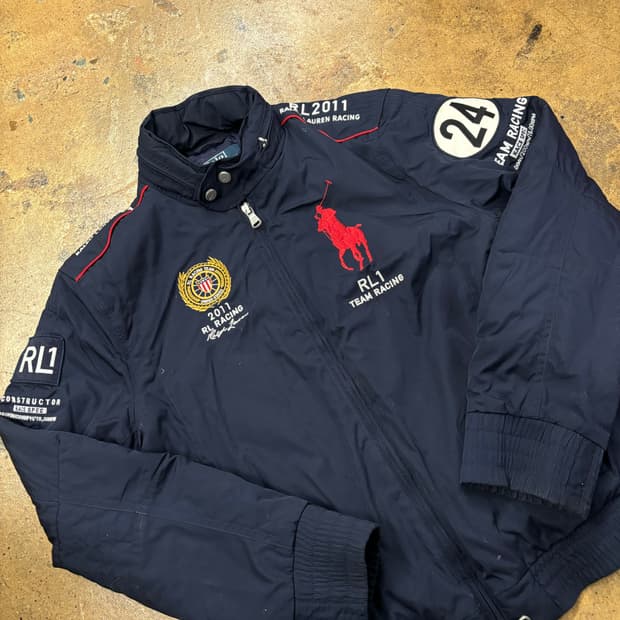 폴로 랄프로렌 네이비 빅포니 레이싱 자켓