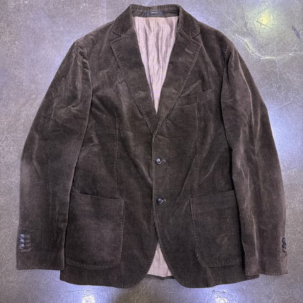 마시모두띠 코듀로이 블레이져 자켓 브라운 100