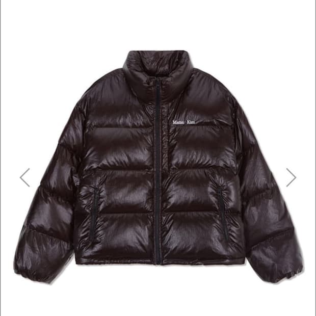 마뗑킴 글로시 패딩 다크브라운