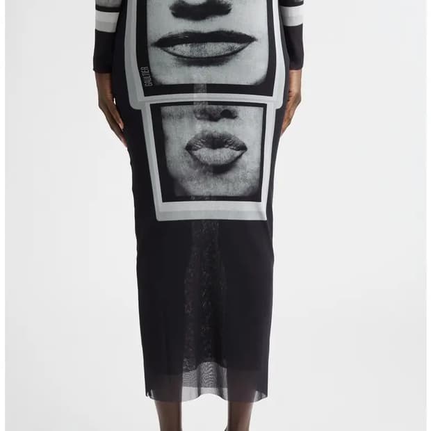 Jean Paul Gaultier mesh skirt