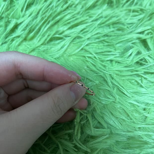 블랙 큐빅 반지 52호